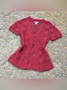 Terracotta Orange Crochet Top